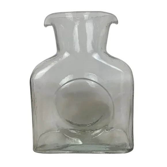 Blenko Glass 384 Crystal Double Spout Water Pitcher Carafe Decanter Mid Century - Picture 3 of 6
